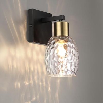 6562/1W MODERNI LN25 140 черный, золотой/прозрачный/металл/стекло Бра E27 1*40W 220V ICE