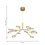 Подвесная/потолочная люстра Mugs 4253-12P, 12*LED*3W, 3060LM, 4000K. ТМ F-Promo