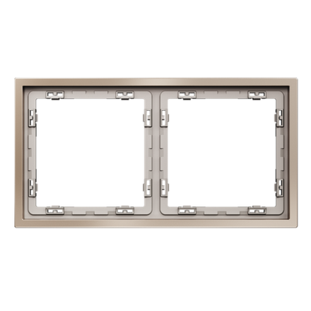 VLSM120210 Рамка металлическая на 2 поста, S70 Metal (платина). (ТМ Maytoni)