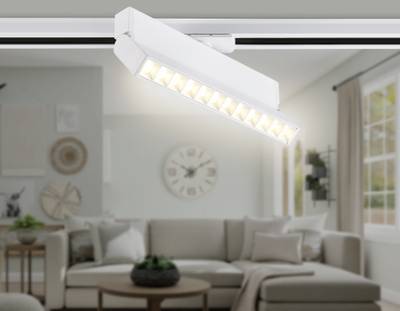 Светильник светодиодный трековый GL6815 WH белый LED 12W 3000K 24° 230*22*87
