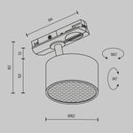 Трековый светильник Glare Unity GX53 12Вт TR225-1-GX53-W. TM Maytoni
