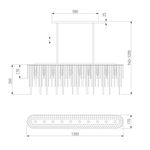 Умная подвесная люстра со стеклянным рассеивателем 488/10, E14х10