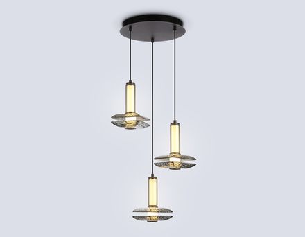 Светильник светодиодный подвесной LH31012/3 GR/SM серый/дымчатый 35W 3000K D450*1790