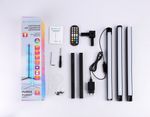 Светильник светодиодный напольный RGB с пультом FL8022 BK черный LED 15W RGB D32*1250 (ПДУ РАДИО 2.4G)
