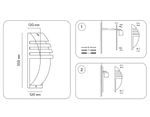 Светильник уличный настенный архитектурный ST5201 GR серый IP54 E27 max 40W 331*112*35