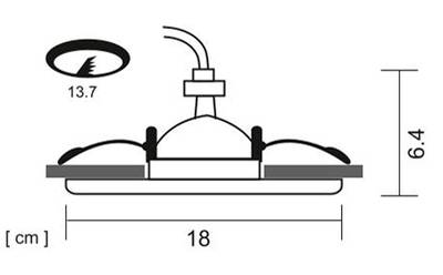 Точечный встраиваемый светильник Arte Lamp APUS A6664PL-1WH, 1хG9
