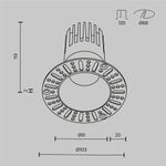 Встраиваемый светильник Dip Hight+ 3000K 15Вт 50° DL122-15W-3K-TRS-W. TM Maytoni