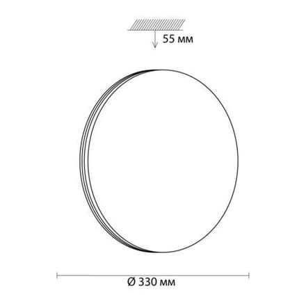 3016/CL MINI SN160 Светильник пластик/белый/хром LED 30Вт 4000K D330 IP43 SMALLI