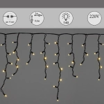 A-520 LED WW светодиодная "бахрома" 3x0.6м 140LED черный провод влагозащ., морозостойкий