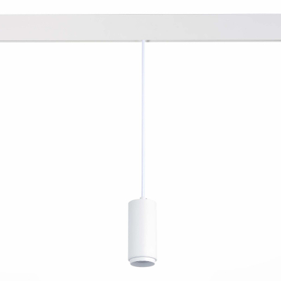 ST357.533.06 Магнитный трековый светильник подвесной ZOOM белый LED 1*6W 3000K 667Lm Ra>80 10-60° IP20 D60xH120 48V