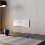 VLS060202 Розетка компьютерная встраиваемая VOLTUM S70 двойная RJ45+RJ45 кат.6, (белый матовый) (ТМ Maytoni)