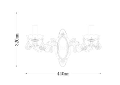 Бра Lucia Tucci Fiori di rose W1770.2