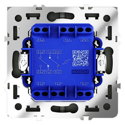 VLS020306 Проходной переключатель встраиваемый VOLTUM S70 двухклавишный 10А, (титан) (ТМ Maytoni)