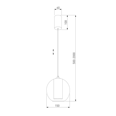 Подвесной светильник 50258/1 LED шоколад, LED