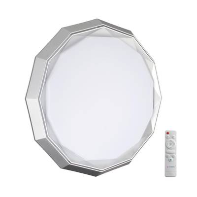 7671/DL COLOR SN Светильник пластик/белый/хром LED 48Вт 3000-6000К D435 IP43 пульт ДУ VAXIN