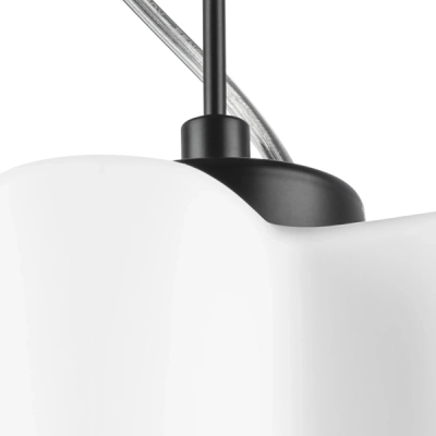 802117 Подвес NUBI 1х40W E27 ЧЕРНЫЙ МАТОВЫЙ/БЕЛЫЙ