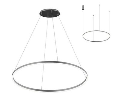 08214,12A(4000K) Подвес Тор матовый никель d80 h150 Led 45W (4000K) 2 типа крепления