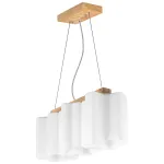802135 Подвес NUBI LEGNO 3х40W E27 СВЕТЛОЕ ДЕРЕВО/БЕЛЫЙ