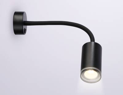 Светильник настенный с выключателем FW2470 BK черный GU10 max 12W D55*L100*H300