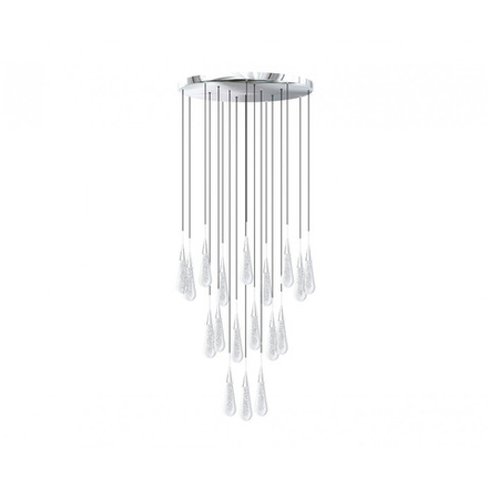 07861-18A,02 Люстра каскадная Гутта хром d50 h300 Led 54W (4000k)
