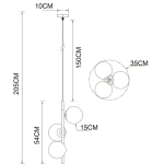 Подвесной светильник Arte Lamp ALCOR A2224SP-3BK, 3хE14