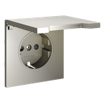 VLS000804 Накладка для розетки с заземлением, защитными шторками и крышкой, S70 (шелк). (ТМ Maytoni)