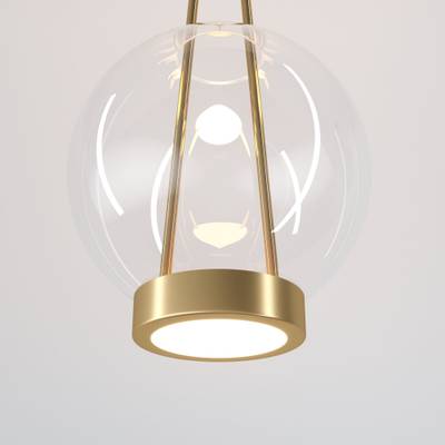 Подвесной светодиодный светильник со стеклянным плафоном 50267/1 LED латунь