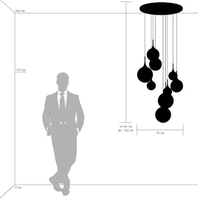 813093 Люстра GLOBO 9х40W E14 шампань/белый
