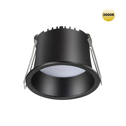 359233 SPOT NT23 536 черный Светильник встраиваемый светодиодный IP20 LED 6W 220V 360Лм 3000К TRAN