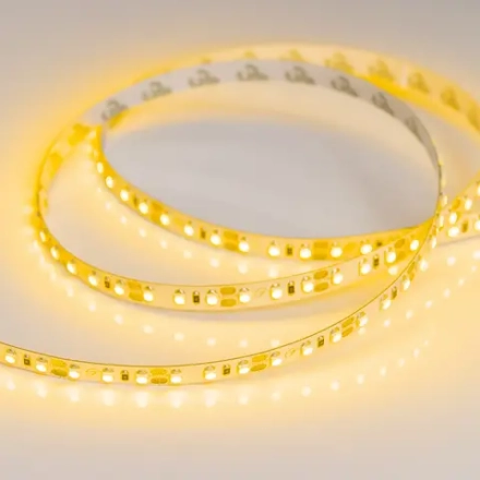 Лента RT-A120-8mm 12V Yellow (9.6 W/m, IP20, 2835, 5m) (Arlight, 9.6 Вт/м, IP20)