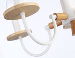 Светильник подвесной TR9592/5 WH/LW белый/светлое дерево E14/5 max 40W D555*660