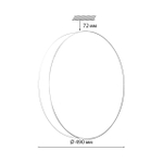 7779/ELN BASICA SN 138 Светильник пластик/белый LED 76Вт 3000/4000/6000К D490 IP43 CCT OPTIMA