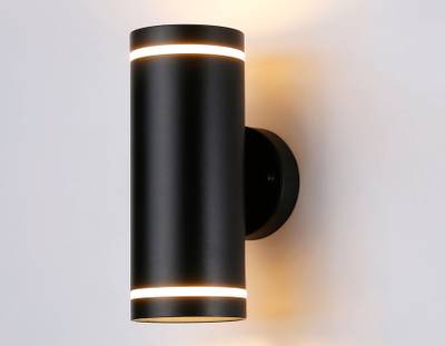 Светильник уличный настенный архитектурный ST3333/2 BK черный IP54 GX53/2 max 15W 210*85*125