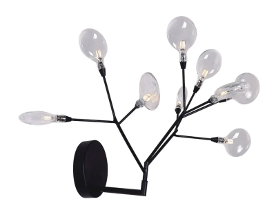Бра Crystal Lux EVITA AP9 BLACK/TRANSPARENT 1690/409