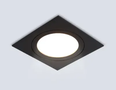 Светильник встраиваемый TN6609 BK черный IP44 GX53 max 15W 110*110*23