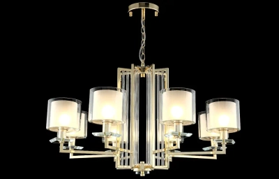 Люстра Crystal Lux NICOLAS SP-PL8 GOLD/WHITE 3401/308