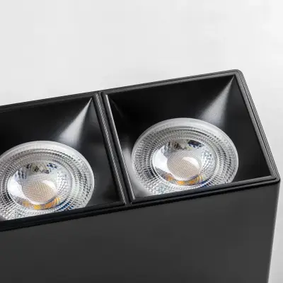 213367 Рамка (светильник) PVC д/LED-модулей 941хх и LED-ламп D50мм RULLO 2x QUAD ЧЕРНЫЙ Lightstar