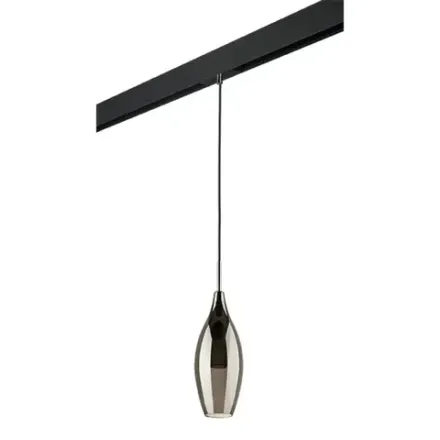 PRO803027 Светильник д/1-фазн трека PENTOLA 1х25W G9 ХРОМ/ДЫМЧАТЫЙ/ЧЕРНЫЙ (803027+595007) Lightstar
