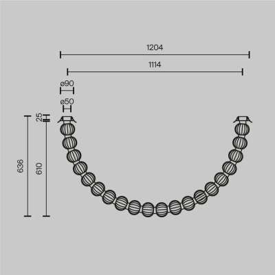 Потолочный светильник Амулет / Amulet 3000К 36Вт, MOD555CL-L28G3K. TM Maytoni