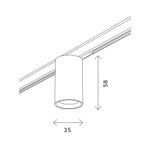 ST671.446.05 Магнитный трековый светильник Черный LED 1*5W 4000K 340Lm Ra&gt;90 36° IP20 D35xH58 24V