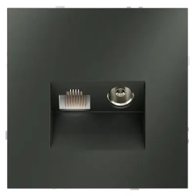 VLS060706 Розетка телевизионная встраиваемая VOLTUM S70 TV+RJ45 кат. 6, (титан). (ТМ Maytoni)
