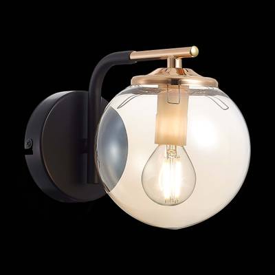 SLE106901-01 Бра Черный/Янтарный E14 1*40W