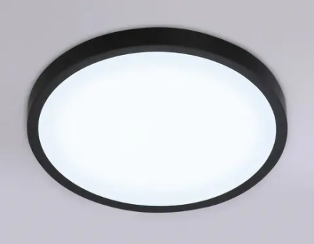 Светильник светодиодный ультратонкий FZ1953 BK черный IP54 20W 5000K D270*15 (Без ПДУ)