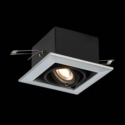 ST250.148.01 Св-к встр. Черный GU10 1*50W  L126xW126xH70 220V Без ламп