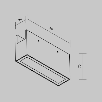 Уличный трековый светильник Точки / Points Elasity IP 3000К 10Вт 45° черный, O-TR01-2-S-10WB3K. TM Maytoni