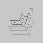 Коннектор угловой для профиля Elasity IP O-TR001-AC90-W. TM Maytoni