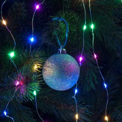 Гирлянда занавес "роса" мульти 2*2,6М IP20 200-006