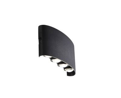 SL089.401.08 Светильник уличный настенный ST-Luce Черный кварцевый LED 8*1W 4000K
