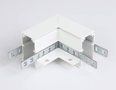 Коннектор угловой для встраиваемого шинопровода Magnetic GL3352 WH белый 85*85*H46.8