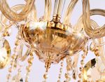 Подвесная люстра с хрусталем TR4907/8 GD/TI золото/янтарь E14/8 max 40W D760*639